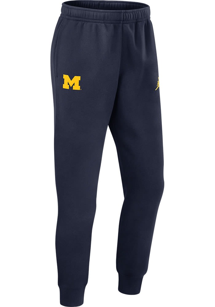 Mens Michigan Wolverines Navy Blue Nike Jordan Team Issue Club Fleece Sweatpants