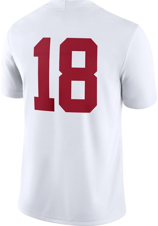 Nike Alabama Crimson Tide White Road Game Football Jersey