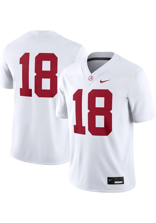 Nike Alabama Crimson Tide White Road Game Football Jersey