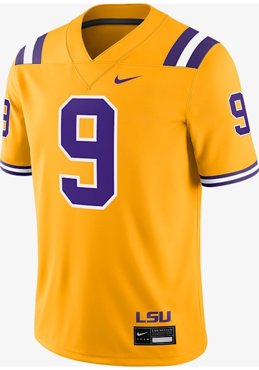 Joe Burrow LSU Tigers Alternate Game Jersey GOLD