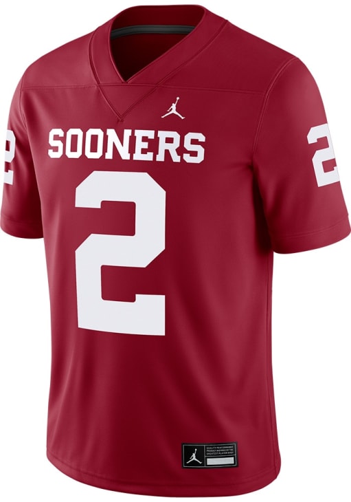 CeeDee Lamb  Nike Oklahoma Sooners Crimson Jordan Home Game Football Jersey