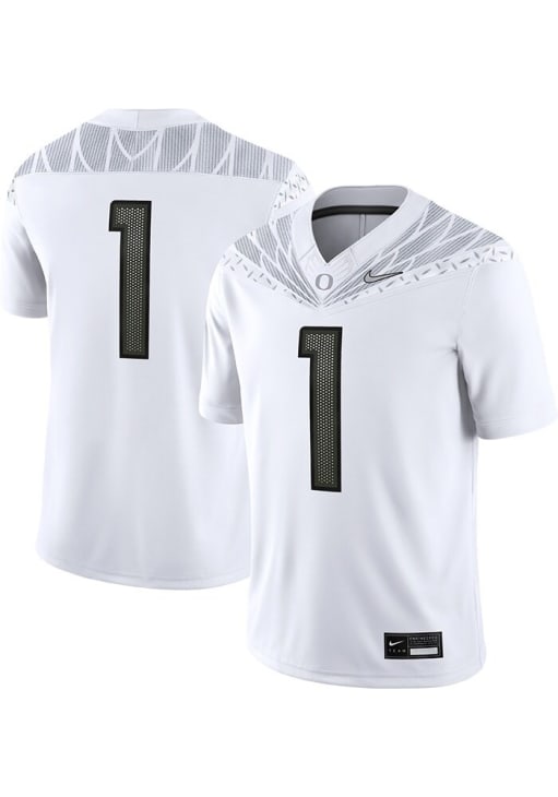 Nike Oregon Ducks White Road Game Football Jersey