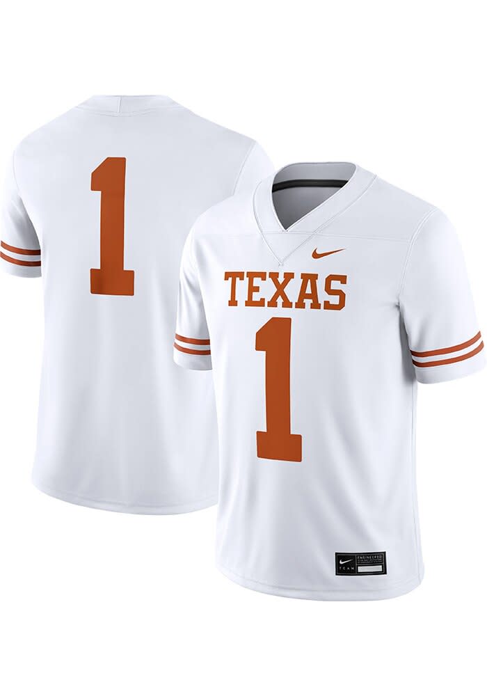 Nike Texas Longhorns WHITE Road Game Jersey - 173207368