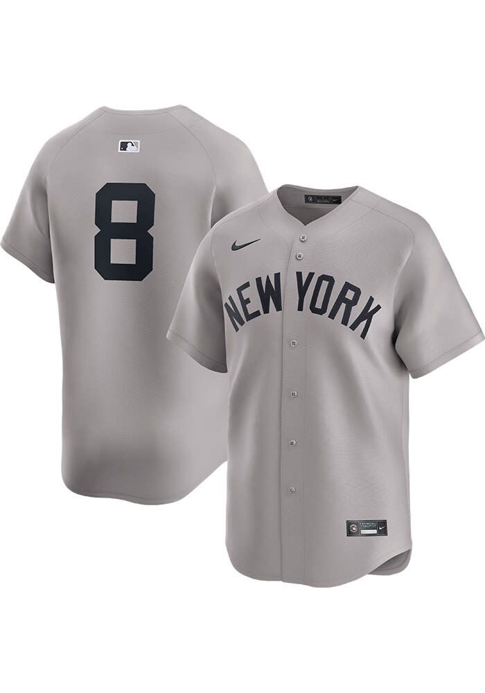 Yogi Berra New York Yankees Mens GREY Road Number Only 2024
