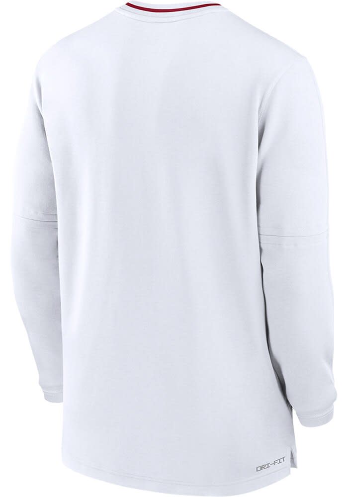 Nike Oklahoma Sooners Mens WHITE Sideline Jordan Coach Pullover