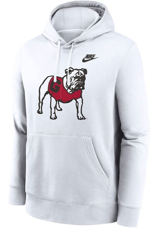 Nike Georgia Bulldogs Mens White Legacy Club Long Sleeve Hoodie