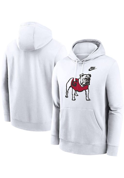 Nike Georgia Bulldogs Mens White Legacy Club Long Sleeve Hoodie