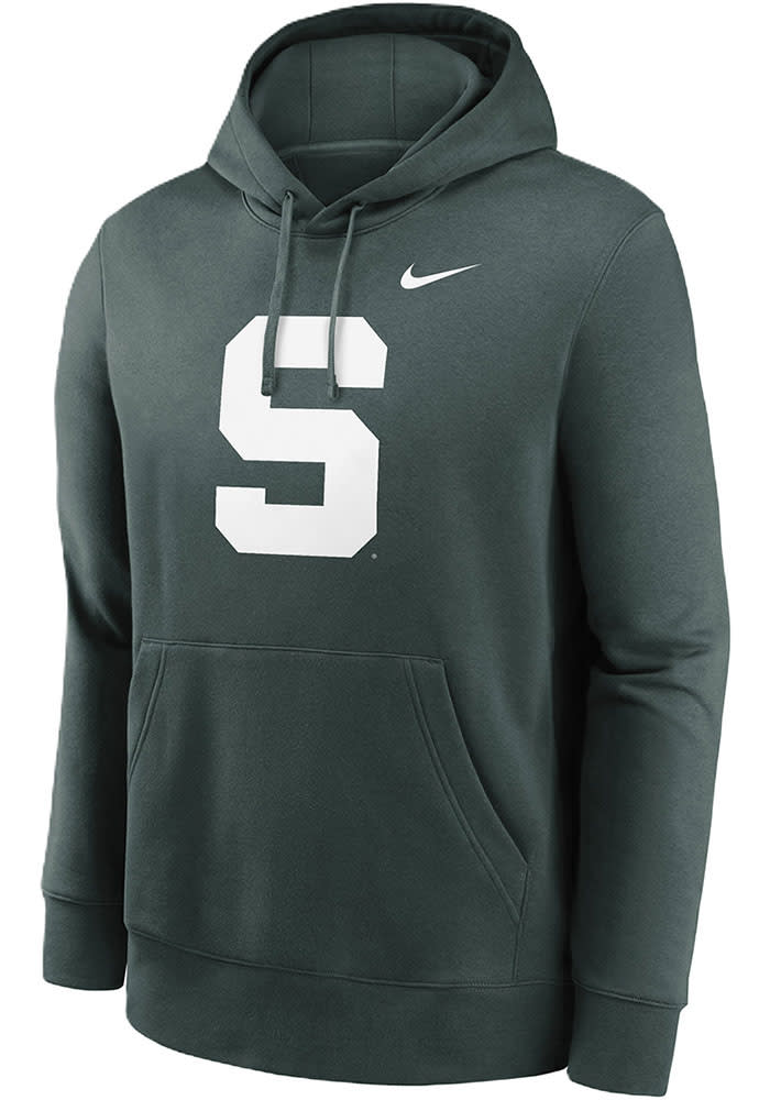 Nike Michigan State Spartans Mens Green Alternate Logo Long Sleeve Hoodie