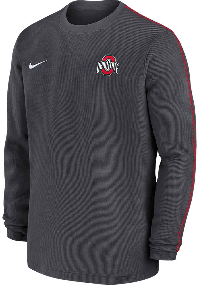 Nike Mens ANTHRACITE Ohio State Buckeyes Sideline Coach T-Shirt
