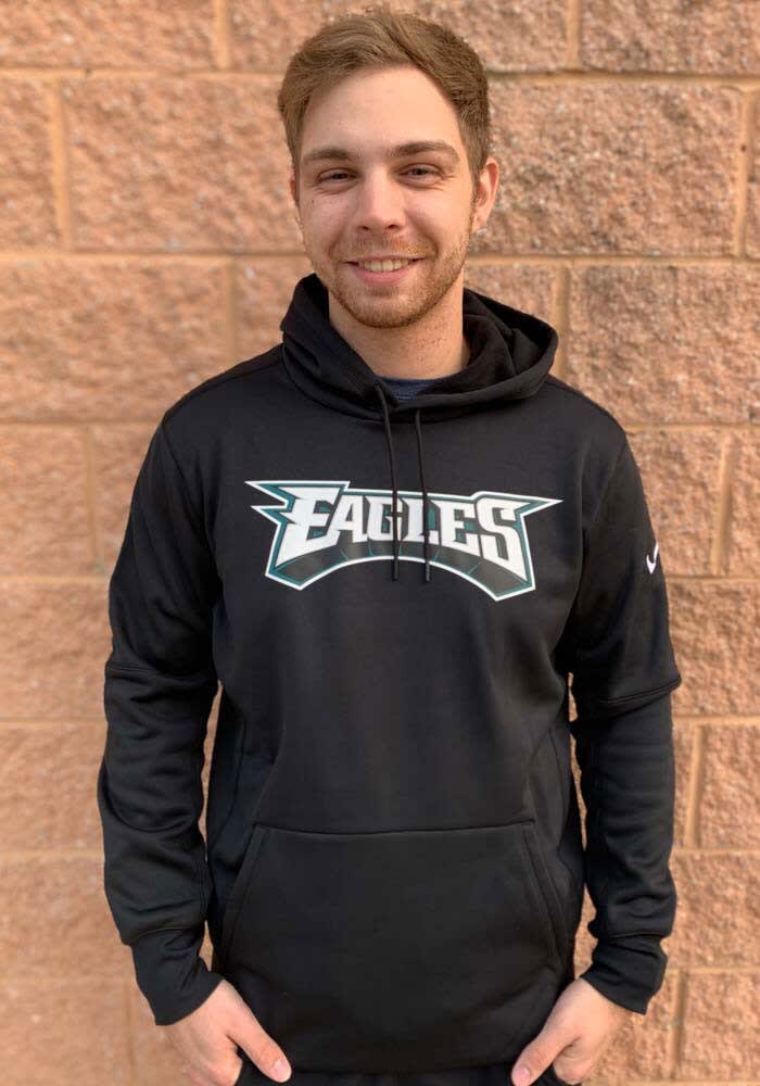 【US限定】NIKE NFL Philadelphia Eagles Prime Wordmark Hoodie Philadelphia Eagles Mens Nike BLACK Wordmark Therma Hood