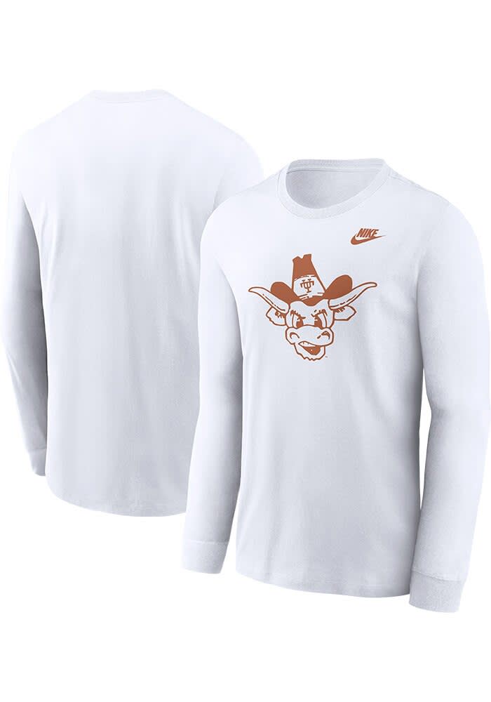 Nike Texas Longhorns Legacy Logo Long Sleeve T Shirt White - 173208896