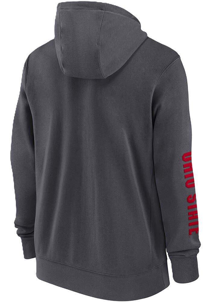 Nike Mens ANTHRACITE Ohio State Buckeyes Team Issue Club Long