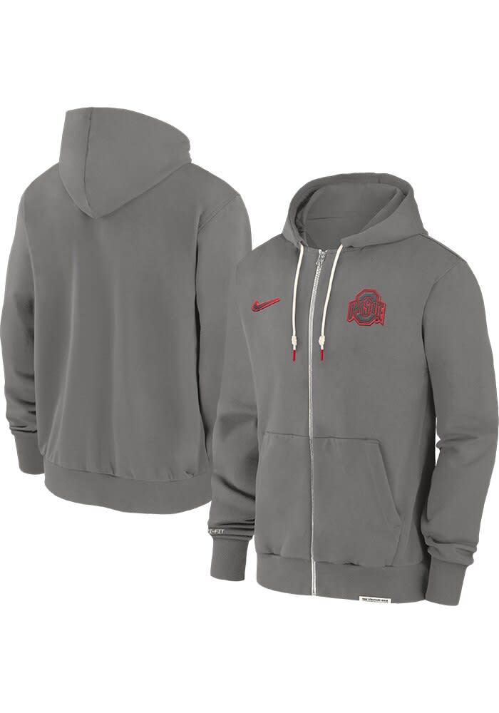Nike Mens GREY Ohio State Buckeyes Sideline Player Long Sleeve