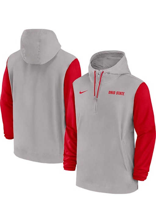 Nike Mens GREY Ohio State Buckeyes Pre Game Player 173209073