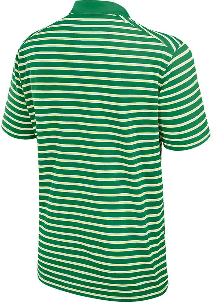 Nike Mens GREEN Oregon Ducks Stripe Short Sleeve Polo Shirt