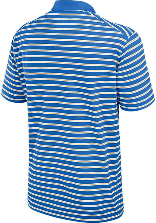 Nike Mens BLUE UCLA Bruins Jordan Stripe Short Sleeve Polo Shirt