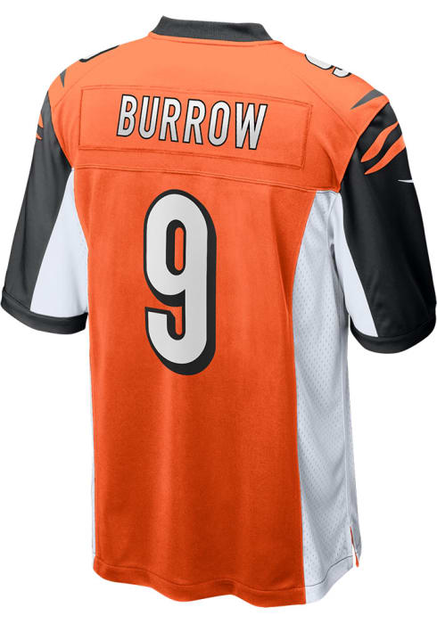 Men's Nike Joe Burrow Orange Cincinnati Bengals Game Jersey