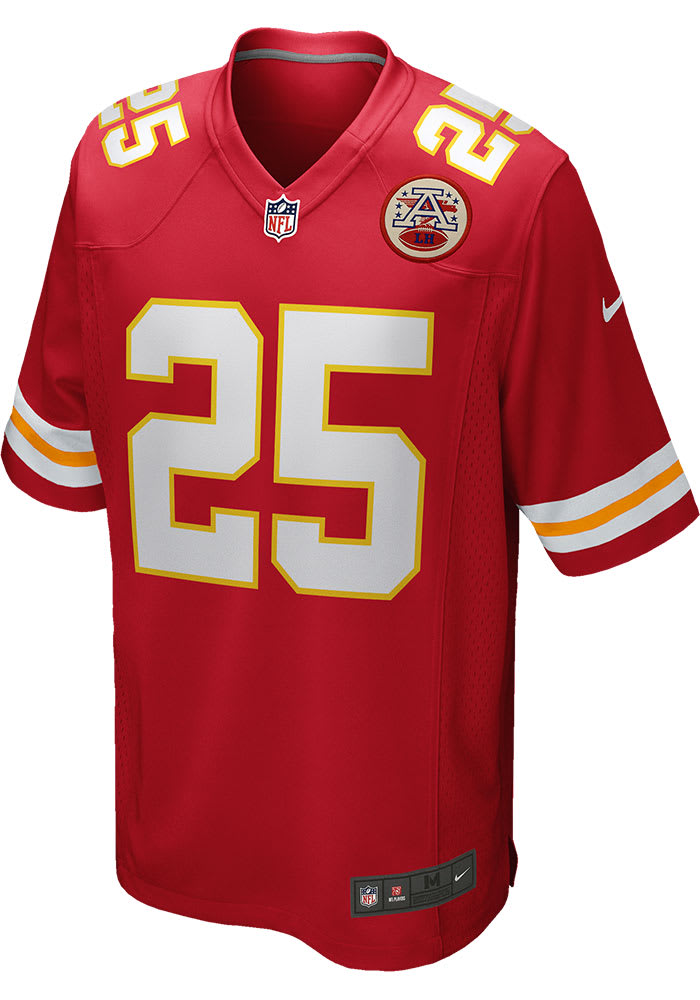 Nike Kansas City Chiefs No25 Clyde Edwards-Helaire Anthracite Salute to Service Youth Stitched NFL Limited Therma Long Sleeve Jersey