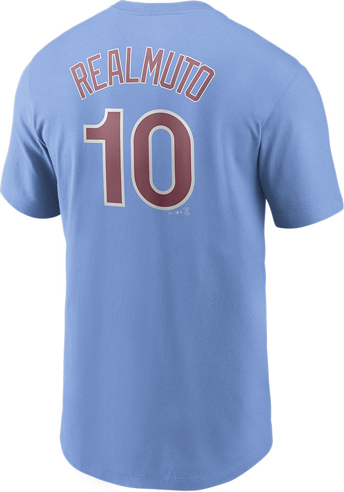 JT Realmuto Philadelphia Phillies LIGHT BLUE Name Number Short