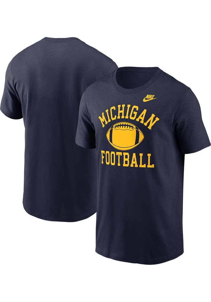 【NIKE】Michigan Wolverines Campus Block Velocity T-Shirt Michigan Campus Collegiate Block Men's Nike College T-Shirt
