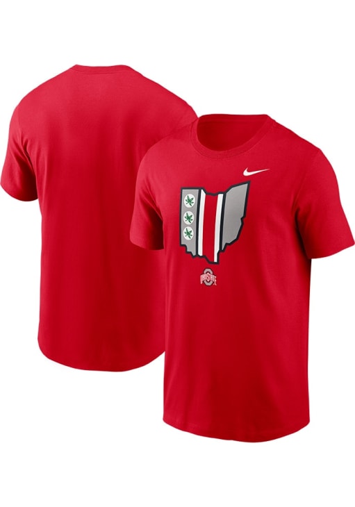 Nike Ohio State Buckeyes Red Seasonal State Short Sleeve T Shirt