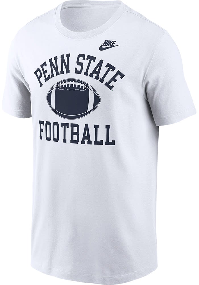 Fanatics Nike Nike Penn State Nittany Lions White Football Logo Short Sleeve T Shirt White 100 Cotton Size S