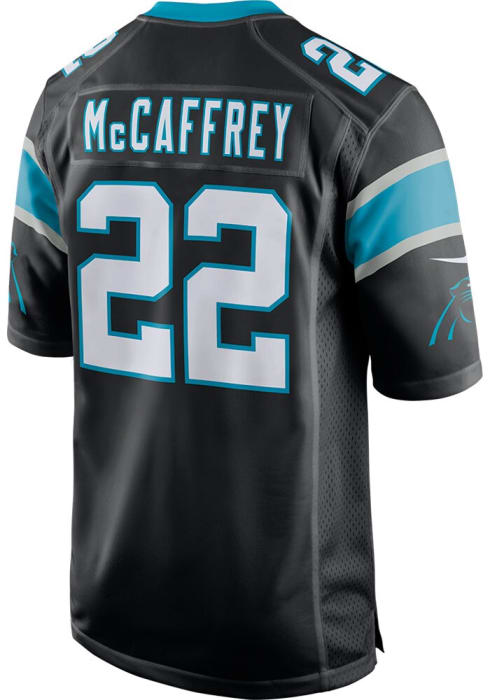 Youth Christian McCaffrey Black Carolina Panthers Replica Jersey