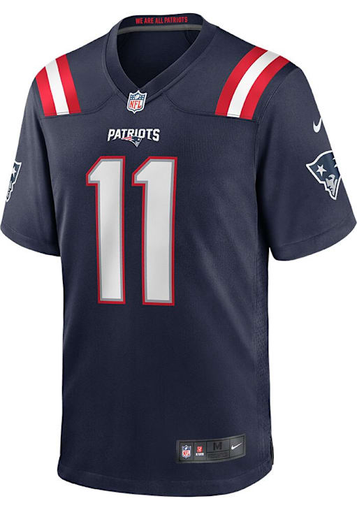 Julian Edelman New England Patriots NAVY Home Game Jersey 17321043