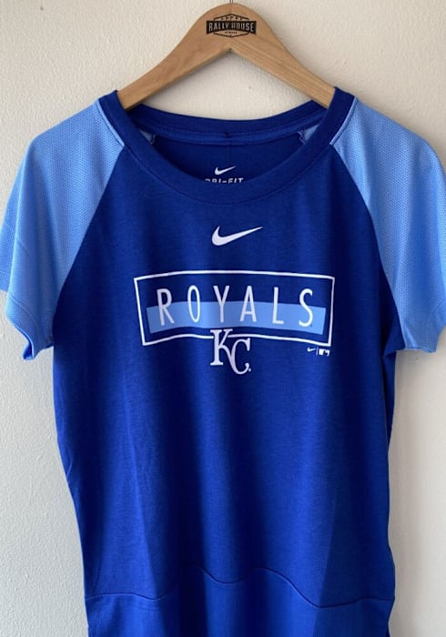 Nike Kansas City Royals Womens Raglan T-Shirt - Blue