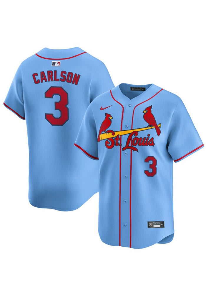 Dylan Carlson Nike St Louis Cardinals Mens Light Blue Alt Limited Baseball Jersey