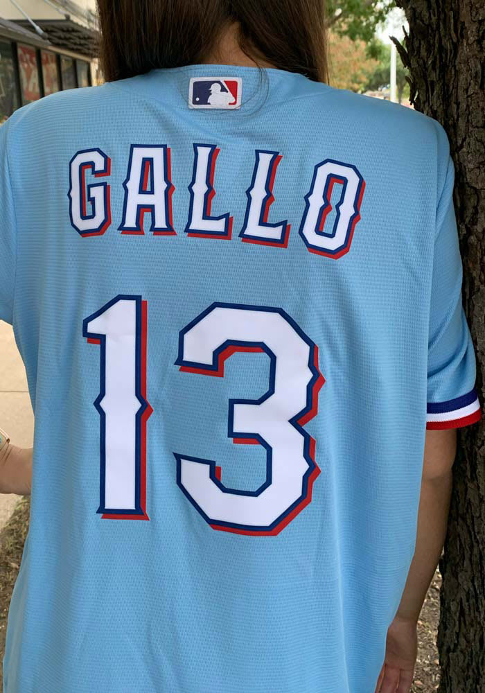ميبو Joey Gallo Texas Rangers Mens Replica Alternate Jersey - Light Blue ميبو