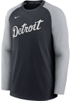 Main image for Nike Detroit Tigers Mens Navy Blue Crew Top Pregame Long Sleeve Sweatshirt