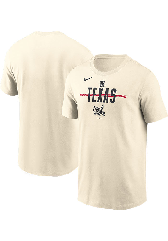 Nike Texas Rangers TAN City Connect Wordmark Short Sleeve T
