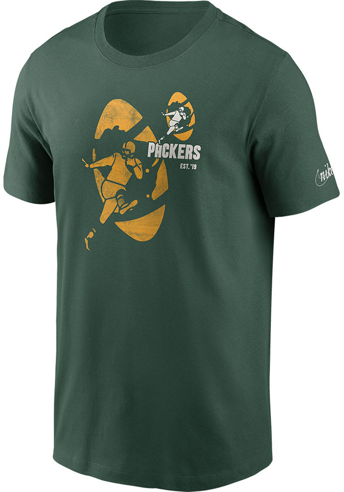 Nike Green Bay Packers GREEN Logo Essential Cotton Retro Short
