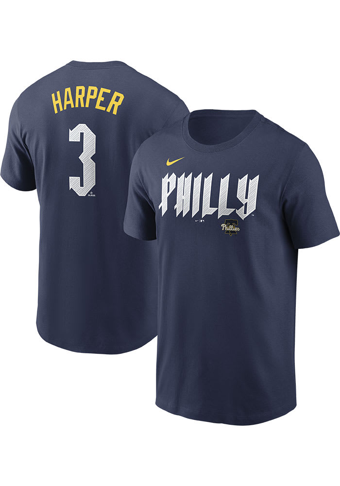 Bryce Harper Philadelphia Phillies Blue City Connect Style Short Sleeve Player T Shirt