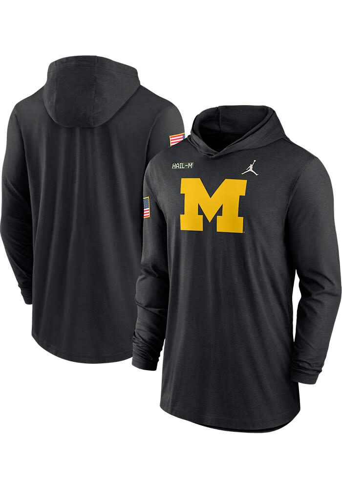Nike Mens BLACK Michigan Wolverines Military Appreciation Light