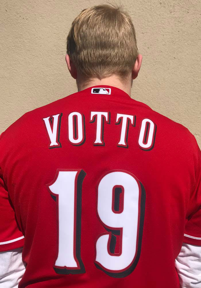 Cincinnati Reds No19 Joey Votto Green Salute to Service Women's Stitched Jersey