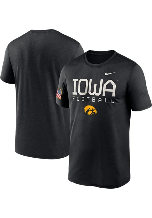 Nike Iowa Hawkeyes Black Military Appreciation Legend Short Sleeve T Shirt