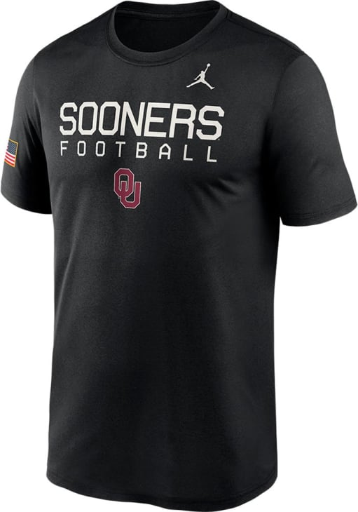 Nike Oklahoma Sooners Black Military Appreciation Legend Short Sleeve T Shirt