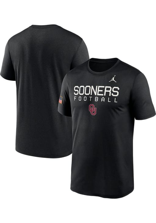 Nike Oklahoma Sooners Black Military Appreciation Legend Short Sleeve T Shirt
