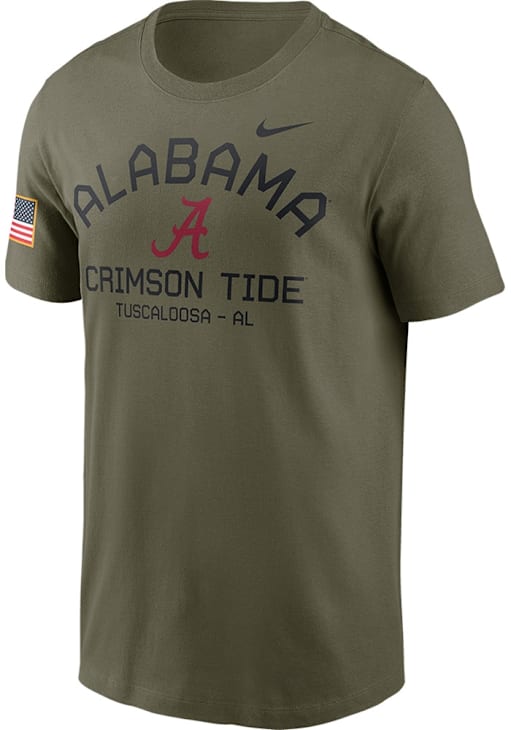 Nike Alabama Crimson Tide OLIVE Military Appreciation Team Issue