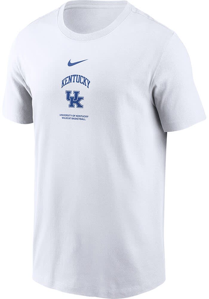 Nike Kentucky Wildcats White Basketball On Court Short Sleeve T