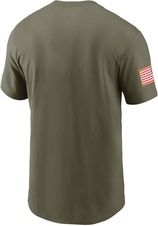 Nike Texas Longhorns Olive Military Appreciation Team Issue Short Sleeve T Shirt