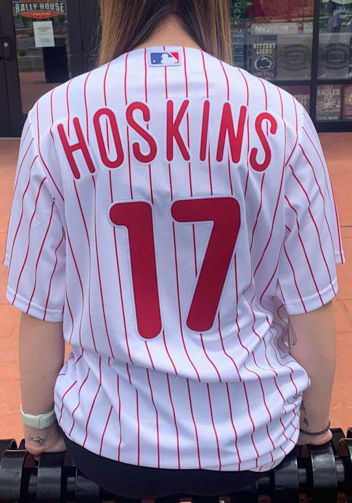 Rhys Hoskins Philadelphia Phillies Mens Replica WHITE Home Jersey