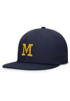 Main image for Nike Michigan Wolverines Mens Navy Blue Dri Fit Pro Structured Square Bill Cap Fitted Hat