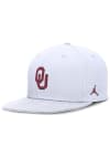 Main image for Nike Oklahoma Sooners Mens White Dri Fit Pro Structured Square Bill Cap Fitted Hat