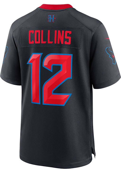 Nico Collins Houston Texans NAVY Alt Game Jersey 173212151
