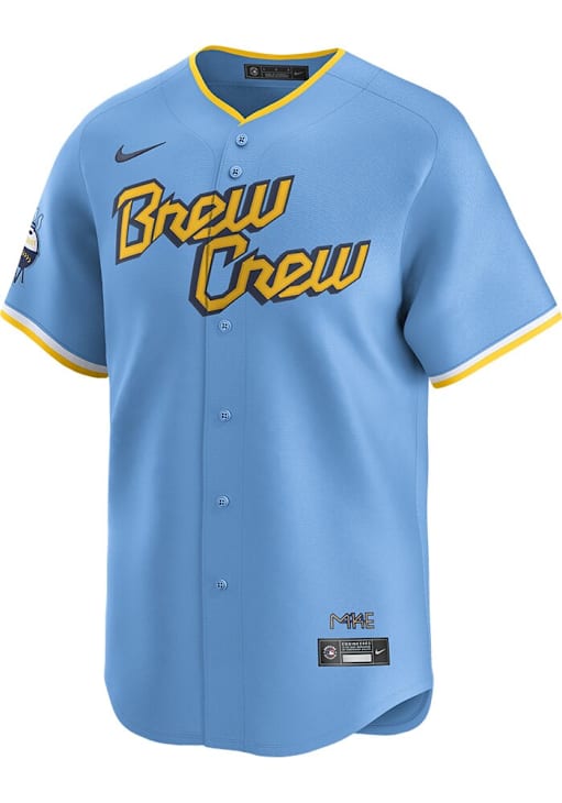 Jackson Chourio Milwaukee Brewers Mens LIGHT BLUE City Connect