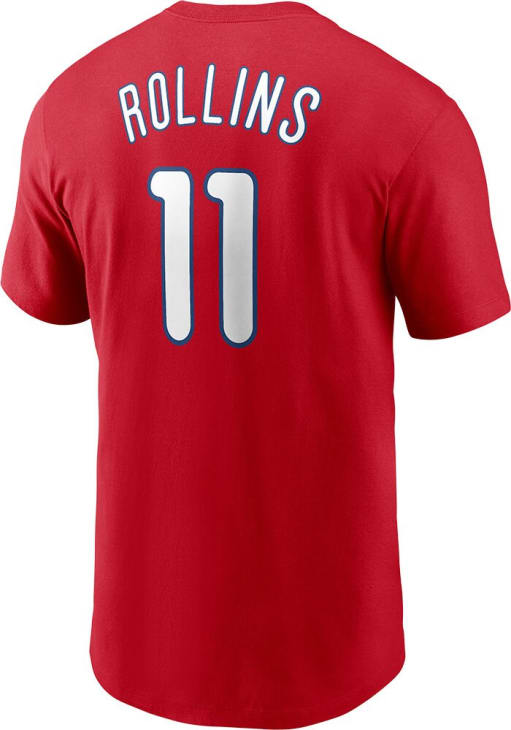 Jimmy Rollins Philadelphia Phillies Red Home FUSE Short Sleeve Player T Shirt