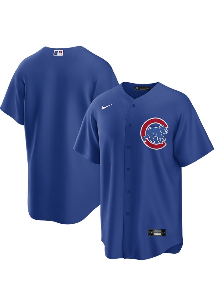 Chicago Cubs Mens Nike Replica ROYAL Alternate Jersey - 17321244